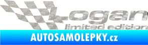 Samolepka Logan limited edition levá 3D karbon stříbrný