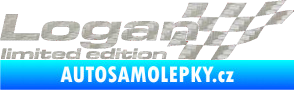 Samolepka Logan limited edition pravá 3D karbon stříbrný