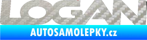 Samolepka Logan 3D karbon stříbrný