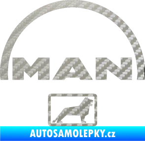 Samolepka MAN - Truck 3D karbon stříbrný