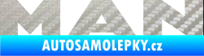 Samolepka MAN nápis 3D karbon stříbrný