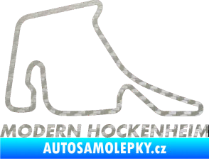 Samolepka Okruh Modern Hockenheim 3D karbon stříbrný