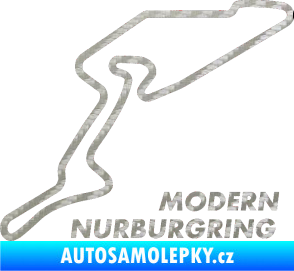 Samolepka Okruh Modern Nurburgring 3D karbon stříbrný