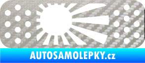 Samolepka Náplast 002 pravá 3D karbon stříbrný