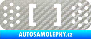 Samolepka Náplast 003 3D karbon stříbrný