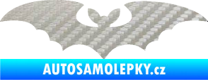 Samolepka Netopýr 006 3D karbon stříbrný