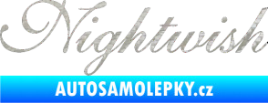 Samolepka Nightwish 3D karbon stříbrný