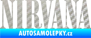 Samolepka Nirvana 001 3D karbon stříbrný