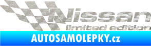 Samolepka Nissan limited edition levá 3D karbon stříbrný