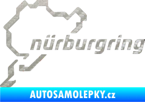 Samolepka Nurburgring 3D karbon stříbrný