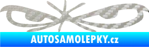 Samolepka Oči 002 levá 3D karbon stříbrný