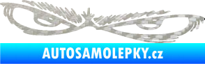 Samolepka Oči 005 levá 3D karbon stříbrný