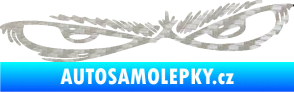 Samolepka Oči 005 pravá 3D karbon stříbrný