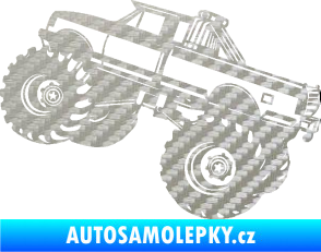 Samolepka Off Road 003 levá 3D karbon stříbrný