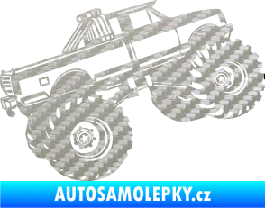 Samolepka Off Road 003 pravá 3D karbon stříbrný