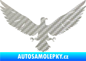 Samolepka Orlice 004 pravá 3D karbon stříbrný