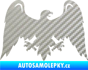 Samolepka Orlice 007 pravá 3D karbon stříbrný