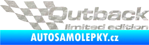Samolepka Outback limited edition levá 3D karbon stříbrný