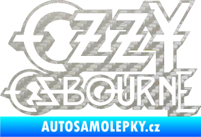 Samolepka Ozzy Osbourne 001 3D karbon stříbrný