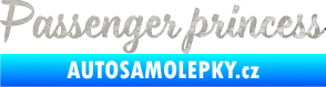 Samolepka Passenger Princess 001 nápis 3D karbon stříbrný