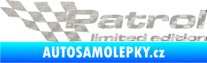 Samolepka Patrol limited edition levá 3D karbon stříbrný