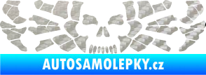 Samolepka Pavouk 017 smrťák 3D karbon stříbrný