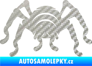 Samolepka Pavouk 018 3D karbon stříbrný