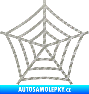 Samolepka Pavučina 3D karbon stříbrný