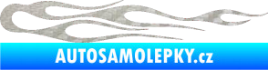 Samolepka Plameny 024 3D karbon stříbrný