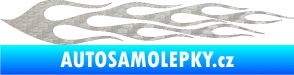 Samolepka Plameny 061 3D karbon stříbrný