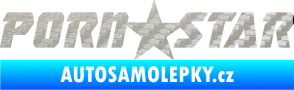 Samolepka Porn star  3D karbon stříbrný
