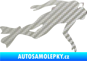 Samolepka Potápěč 002 pravá 3D karbon stříbrný