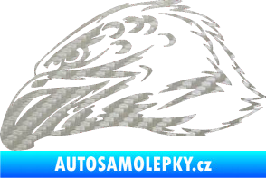 Samolepka Predators 015 levá 3D karbon stříbrný