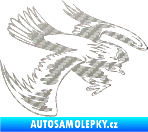 Samolepka Predators 016 pravá 3D karbon stříbrný
