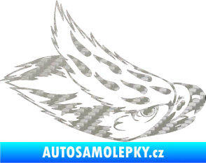 Samolepka Predators 022 pravá 3D karbon stříbrný