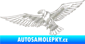 Samolepka Predators 028 levá sup 3D karbon stříbrný