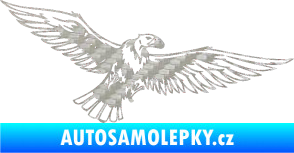 Samolepka Predators 028 pravá sup 3D karbon stříbrný