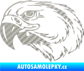 Samolepka Predators 031 levá 3D karbon stříbrný