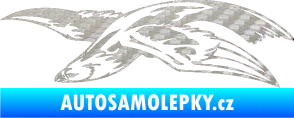 Samolepka Predators 032 levá 3D karbon stříbrný