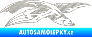 Samolepka Predators 032 pravá 3D karbon stříbrný