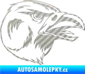 Samolepka Predators 037 pravá 3D karbon stříbrný