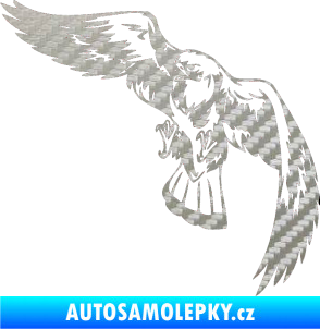 Samolepka Predators 041 levá 3D karbon stříbrný