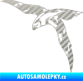 Samolepka Predators 062 levá 3D karbon stříbrný