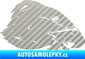 Samolepka Predators 064 pravá 3D karbon stříbrný