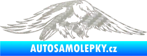 Samolepka Predators 074 pravá 3D karbon stříbrný