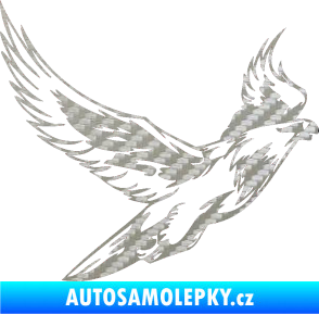 Samolepka Predators 088 pravá 3D karbon stříbrný