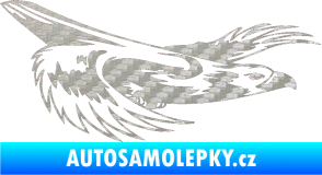 Samolepka Predators 093 pravá 3D karbon stříbrný
