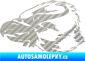 Samolepka Predators 099 levá 3D karbon stříbrný