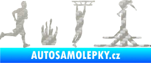 Samolepka Překážkové závody 001 pravá OCR 3D karbon stříbrný