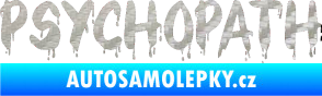 Samolepka Psychopath 002 3D karbon stříbrný